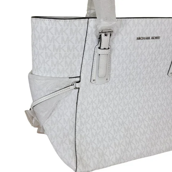 Michael Kors Jet Set East West Top Zip Signature Logo Tote Bag - Picture 6 of 11